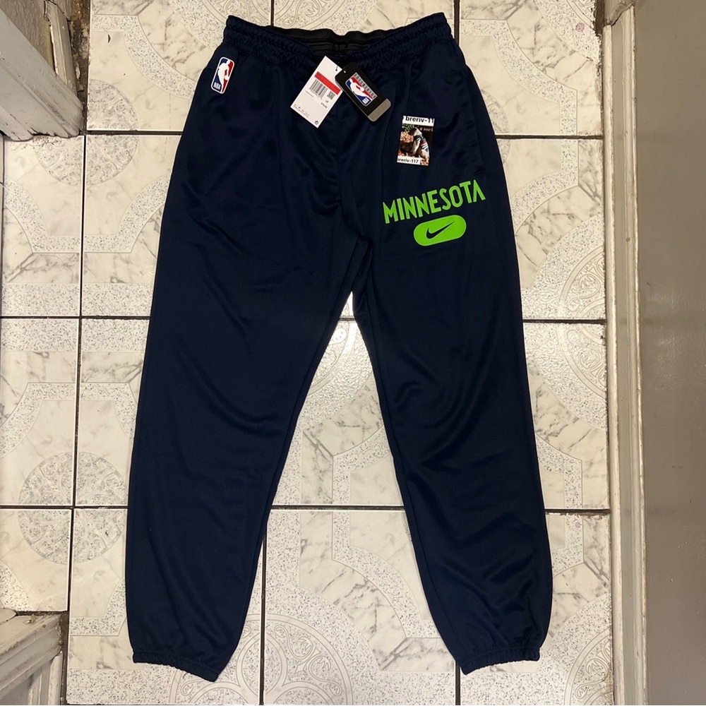 New Nike Team Issued Minnesota Timberwolves Navy Blue Sweatpants Men’s Size L